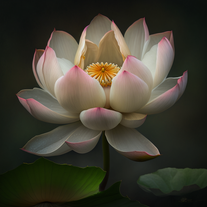 Midjourney Bot: a blooming lotus flower