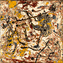 Midjourney Bot: malted earth, in style of jackson pollock